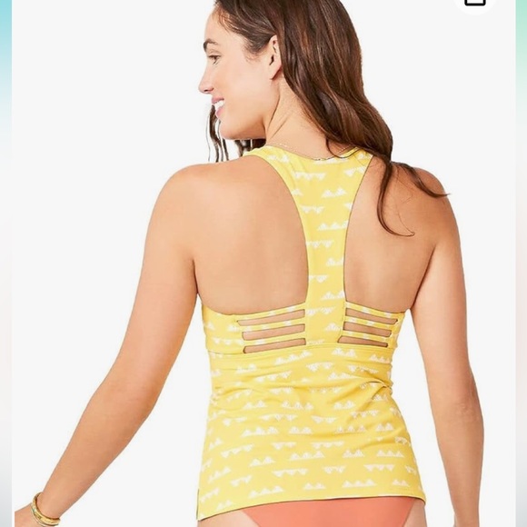 Carve Designs Women’s La Jolla Tankini, Large, Cascade (yellow) - Picture 2 of 12